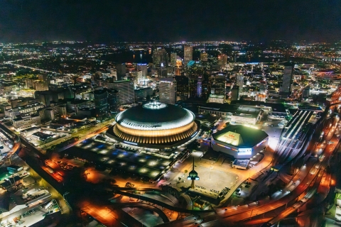 New Orleans: Private City Lights Helicopter Night Tour 30 Mile City Lights Night Tour for 2 or 3 Passengers