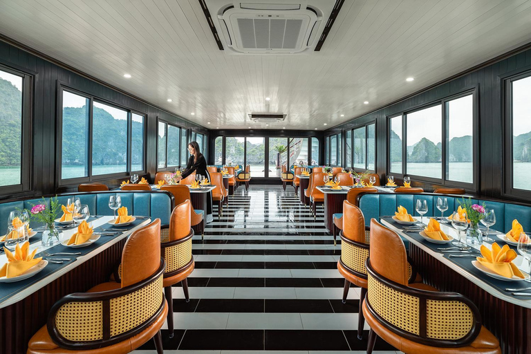 Hanoi/Cat Ba: Lan Ha Bay Day Cruise with Dark & Bright Caves Day Trip Cruise Pick up & Drop Off From Cat Ba Town