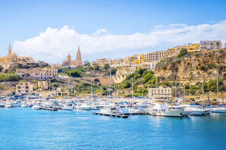 From St. Julian&#039;s: Gozo, Comino, Blue Lagoon by Powerboat