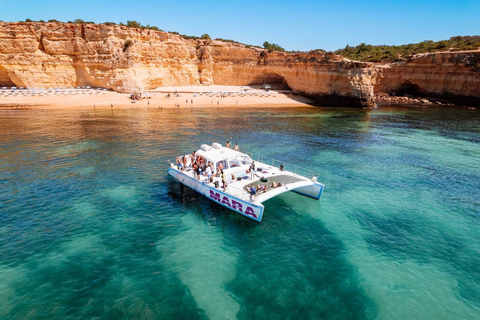 Albufeira: Catamaran Caves, Swim & Food