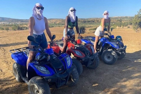 Quad ride on the hills of Hammamet at the sunset