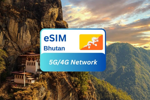 Bhutan naadloos eSIM data-abonnement voor reizigers10GB/30dagen