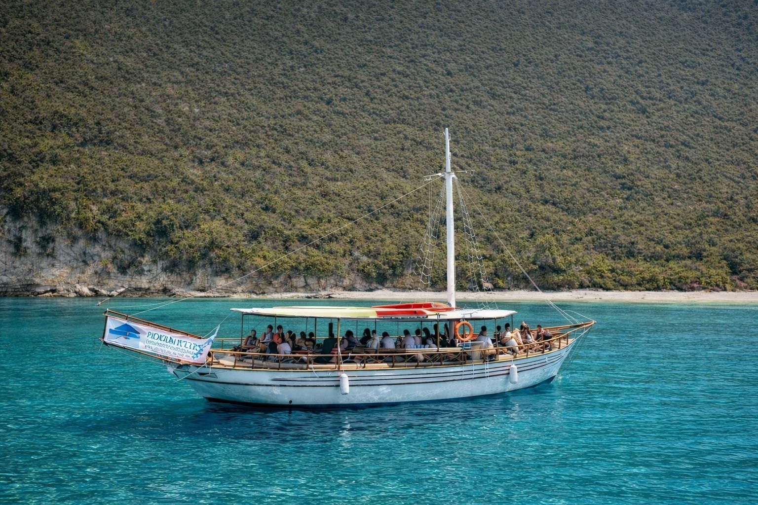 NIDRI: Traditionelles Holzboot mit Mittagessen & Schwimmpausen
