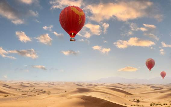 Dubai: Heißluftballonfahrt mit Frühstück