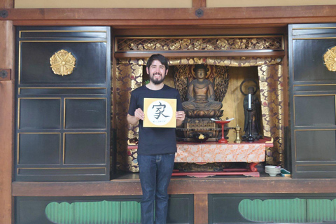 Kyoto; City Center Calligraphy experience at Buddhist temple