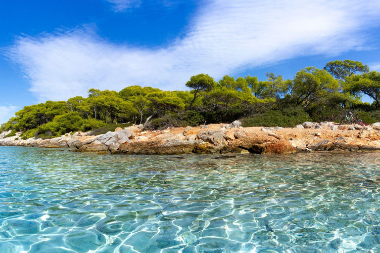 Athens: Aegina, Agistri & Metopi Swimming Cruise with lunch Cruise with Pickup From Select Hotels in Athens