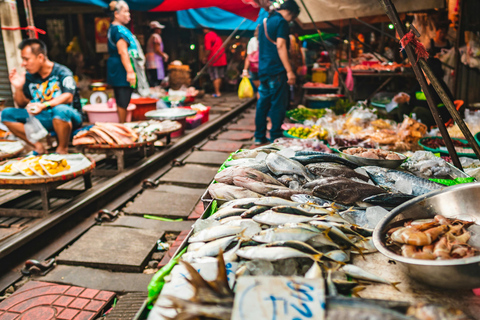 BKK : Privé Damnoen Saduak Drijvende Markt & Trein MarktBKK: Privé Damnoen Saduak Drijvende Markt & Treinmarkt