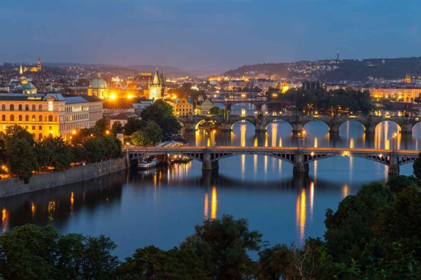 Prague by Night: Castle, Charles Bridge & Old Town