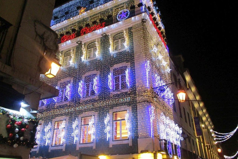 Lisbona: Tour privato delle luci di Natale in Eco Tuk Tuk