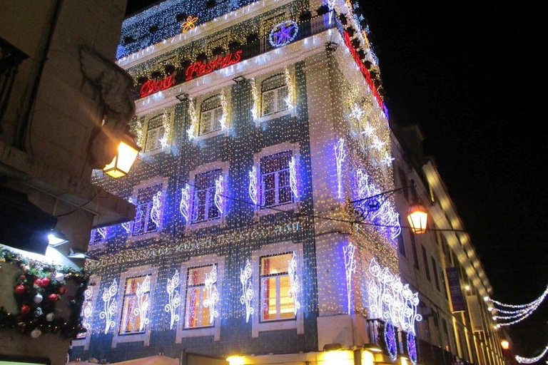 Lisbona: Tour privato delle luci di Natale in Eco Tuk Tuk