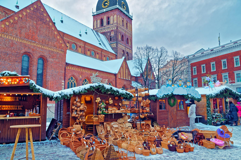 Tour panoramico di Riga a piedi e con mezzi di trasportoGiro turistico a piedi / trasporto di Riga