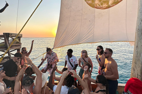 Sunset party cruise in Zanzibar with BoomBoom Boat