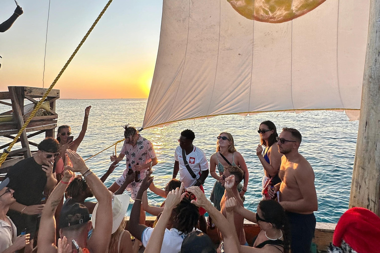 Sunset party cruise in Zanzibar with BoomBoom Boat