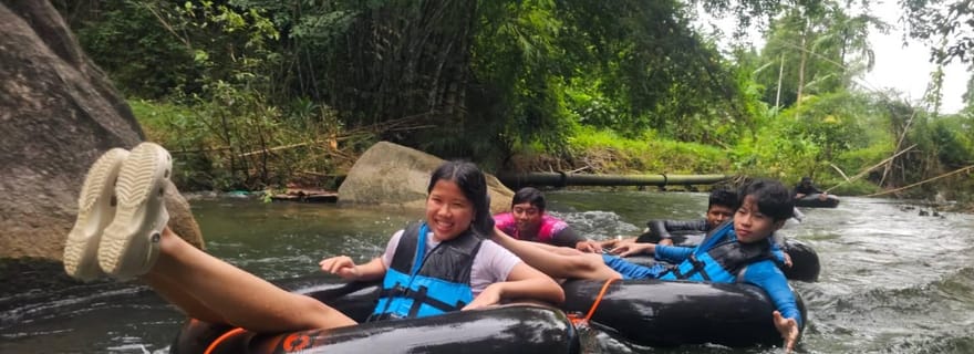 Phuket : excursion à Khao Lak avec radeau en bambou, quad, tyrolienne et déjeuner