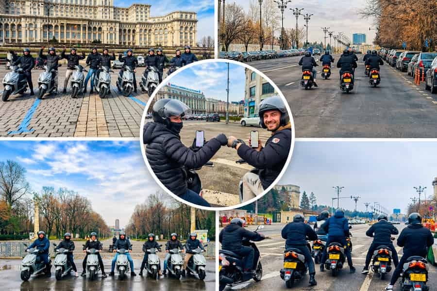 Ganze Bukarest-Tour mit dem Roller (kein Führerausweis nötig). Foto: GetYourGuide