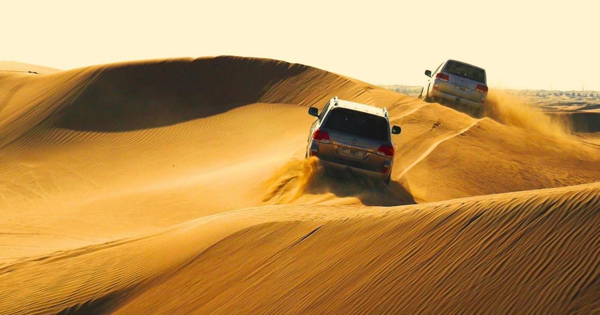 Qatar Shared Desert Safari sandboard camel Ride inland sea | GetYourGuide