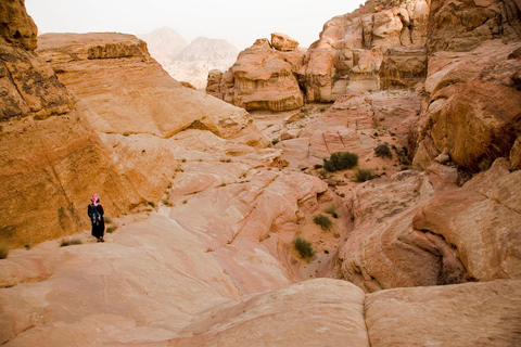 From Wadi Rum: Hike a Mountain with Guide & Stay (optional) Burdah Rock Bridge Mountain Day & Free Lunch Only