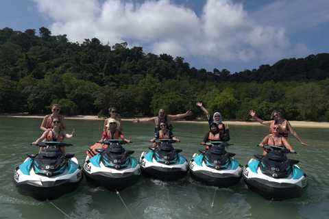 Langkawi: Jet Ski Island Hopping & Countryside Cycling Tour 2 Single Rider + 2 Bicycle Option