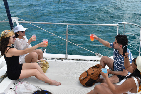 Cancun: Isla Mujeres Only Adults Catamaran, drinks & snorkel Tour from Playa del Carmen