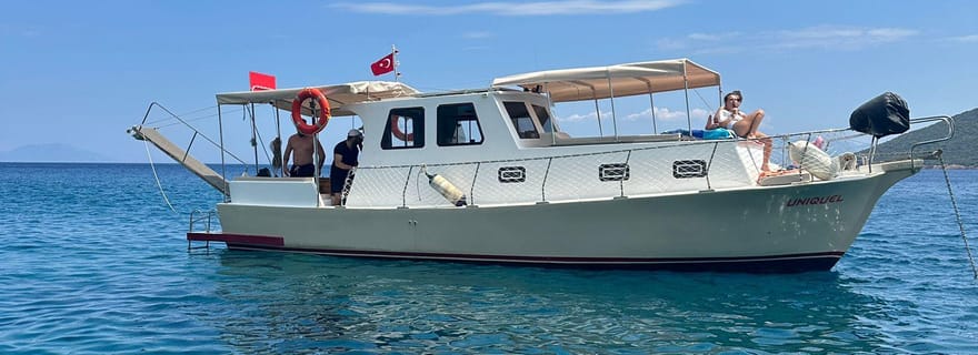 Visite privée en bateau à Bodrum avec déjeuner et pauses baignade