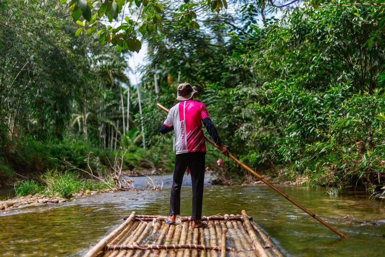 Khao Lak Adventure: Bamboo Rafting & Elephant Walk Journey Khaolak Bamboo Rafting and Walk with Elephant Experience