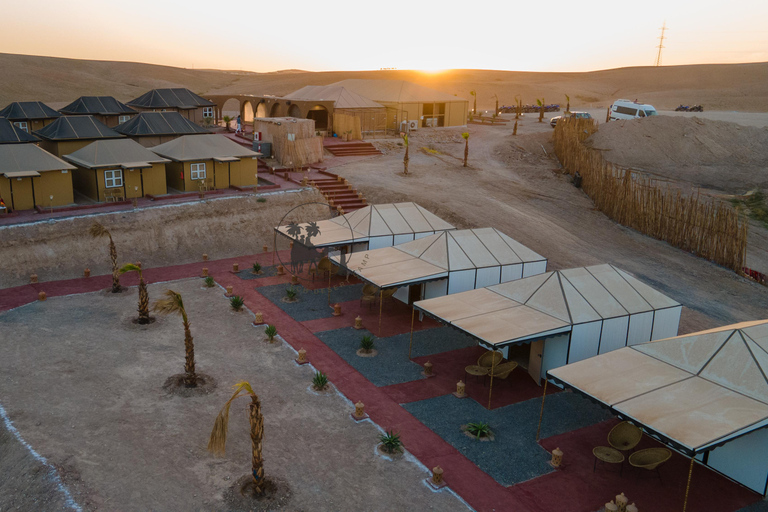 Marrakech: Overnight in Agafay Desert with Dinner & Campfire From Marrakech: Agafay Overnight with Dinner, Fire & Music