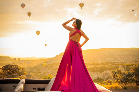 Cappadocia: Private Photo Shoot with Flying Dress & Horses Horse Photo Shoot Experience