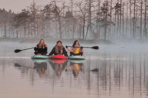 From Riga: Sunrise SUP Tour with Pick-Up at Cenas Tīrelis