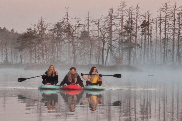 From Riga: Sunrise SUP Tour with Pick-Up at Cenas Tīrelis