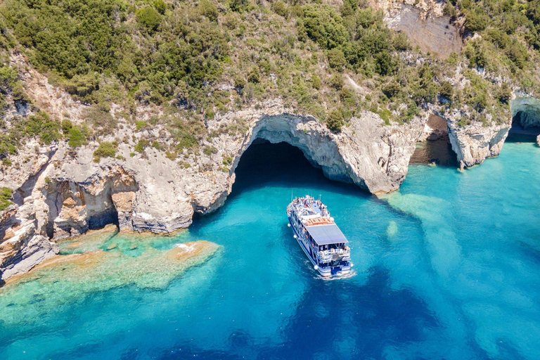 Parga: Iconic Paxos, Antipaxos & Blue Caves Cruise with Swim