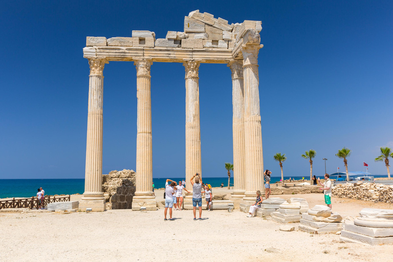Antalya: Perge Aspendos Side Guided Tour with Waterfall Group Guided Tour without Entrance Tickets