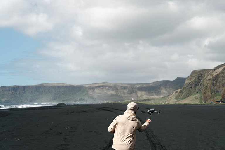 From Vík: Fly your Drone in Katla Ice Cave Super Jeep Tour