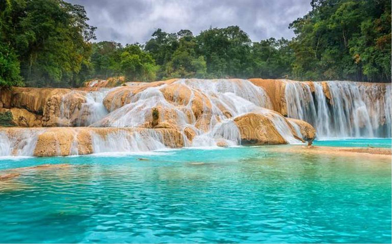 Von San Cristobal aus: Agua Azul, Misol-ha und Palenque