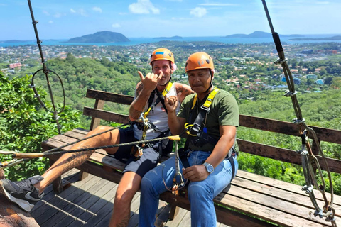 Phuket: Zipline flyger högre än en hök med ATV-alternativZipline 18 Endast plattform