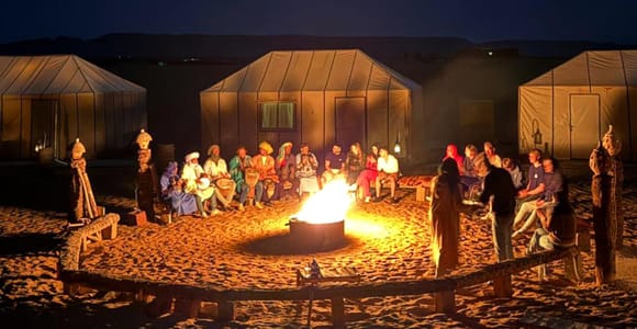 Marrakech : 2 jours dans le désert de Zagora, chameau, quad et camp de luxe