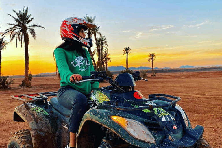 Marrakech: Paseo en quad por las dunas de la Palmeraie con téMarrakech : Paseo en quad por las dunas de la Palmeraie con té