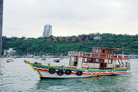 Pattaya: Guided City Tour with Floating Market & Lunch Join Tour+Boat Experience