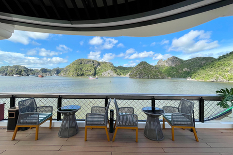 河内/卡巴兰哈湾游轮 - 皮划艇、按摩浴缸、滑水道河内/吉婆兰哈湾游船之旅：皮划艇、按摩浴缸、滑水道