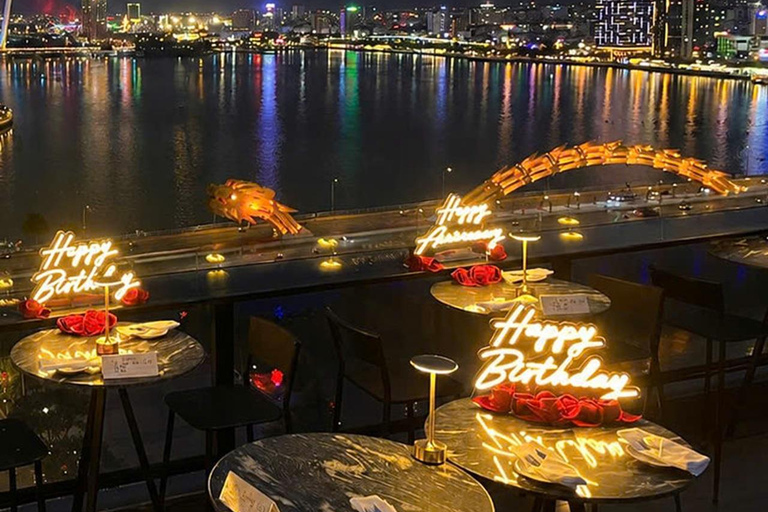 Da Nang: Panoramic Rooftop Dinner & Dragon Bridge Fire Show Dragon’s Flame Romance: Wine & Best View