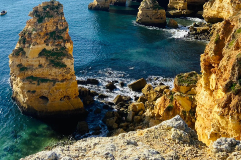 Z Faro: Wycieczka do Benagil, Marinha, 7 Dolin i Algar Seco