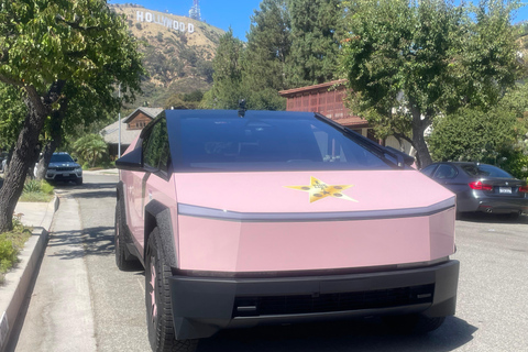 50 MIN Hollywood Sign Tesla Cyber Truck Tour Tesla Cybertruck 50 min be driven tour (3 guests)