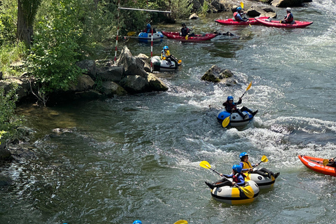 Tubing down the Aude River in Quillan
