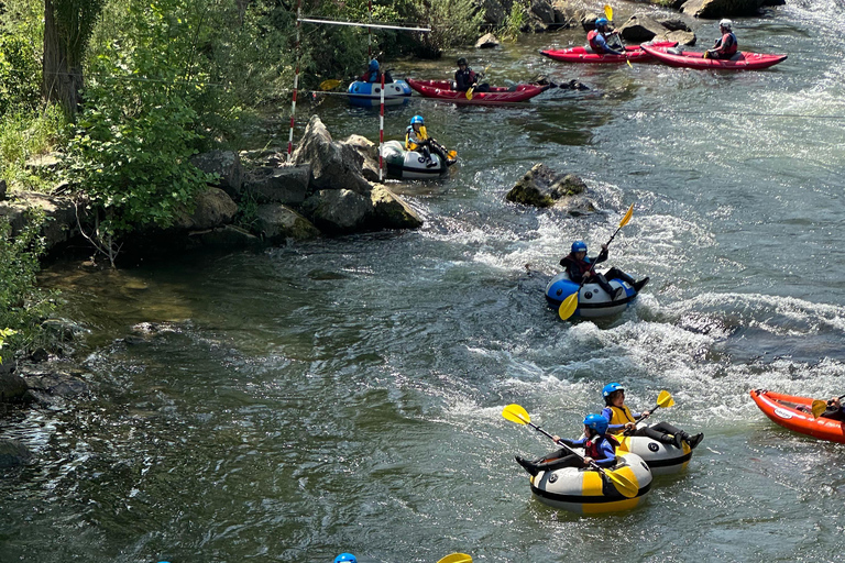Tubing down the Aude River in Quillan