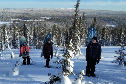 Levi : Aventure de surf des neiges avec randonnée en raquettes