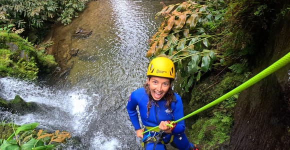 Canyoning in Ribeira dos Caldeirões – Hidden Waterfall Adventure