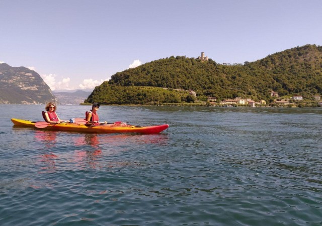 Visit Iseo Lake half day kayak trip to Monteisola in Sulzano