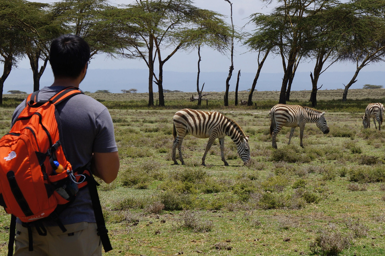 Excursión de un día:Safari a pie por Crescent Island y tour en barco por Naivasha