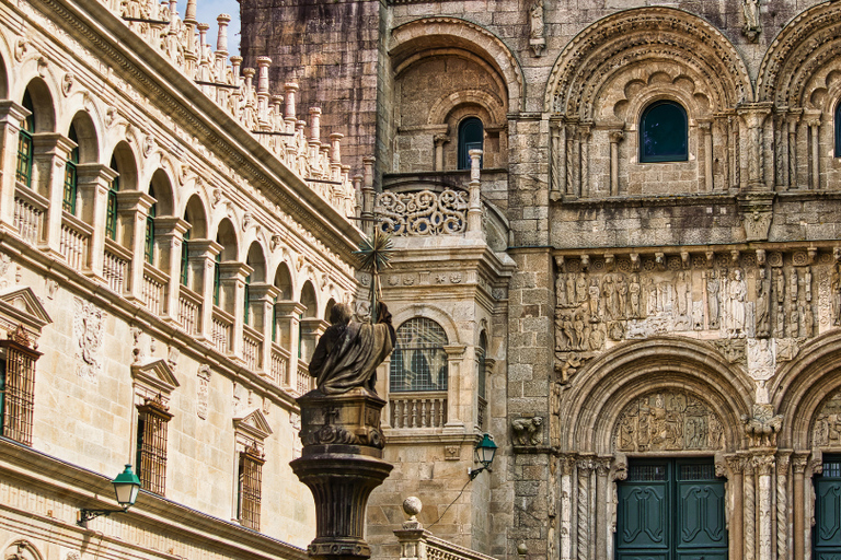 Santiago de Compostela: Private Guided Tour with Your Phone Santiago: The Fonseca Code and the Stonemasons with Physical Kit and Live Guide