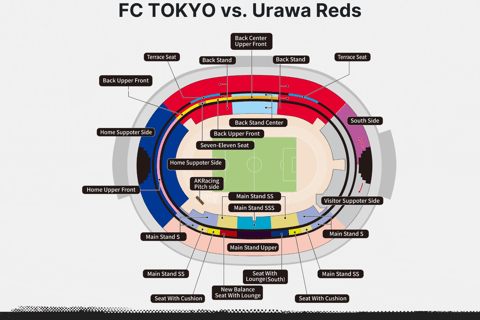 Tokyo: FC TOKYO Football Game at Japan National Stadium Main Stand S