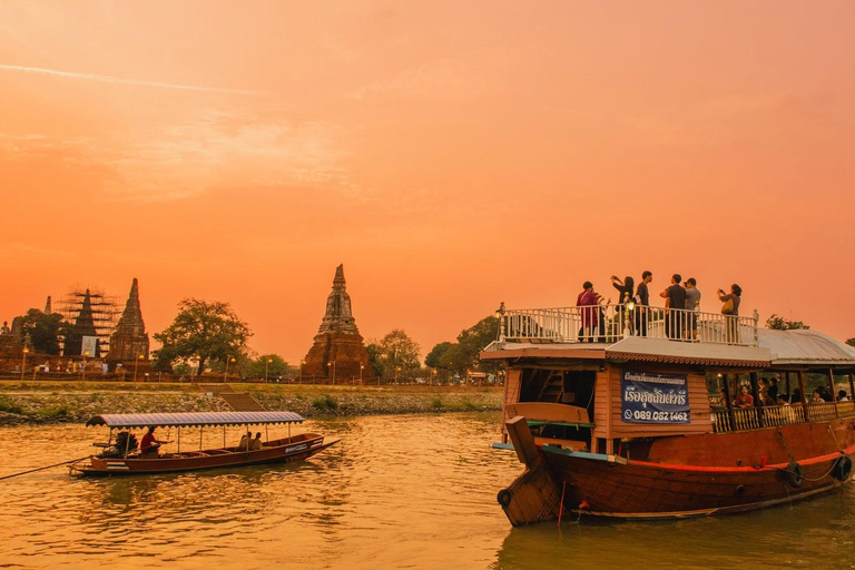 Bangkok: Ayutthaya Temples Day Trip with Sunset Cruise